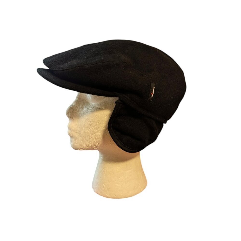 Wigens‎ Johnston & Murphy Flat Cap Cashmere Wool Hat Ear Flap Newsboy XL 7 1/2